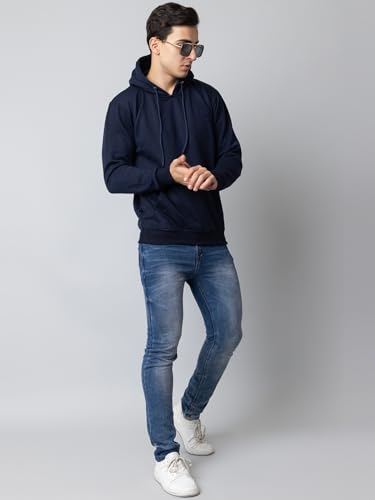 Image of EKOM Hoodies Sweatshirt for Men | Fleece Mens Hooded Sweatshirt | Casual, Lightweight, Fashionable, Trendy, Solid Men's Winter Hoodie