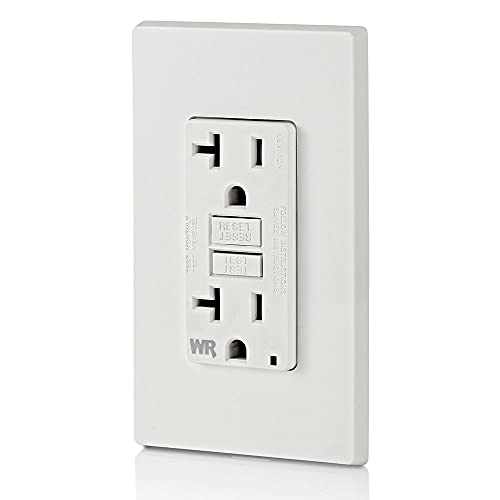 Leviton Gfwt2-W Self-Test Smartlockpro Slim Gfci Weather-Resistant And Tamper-Resistant Receptacle With Led Indicator, 20-Amp, White #TOP3