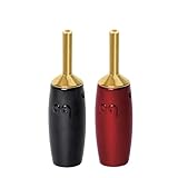 AudioQuest 507 Series Banana Speaker Connectors – Fits Standard Banana Jacks (Supports up to 7 AWG) - Gold - Set of 4