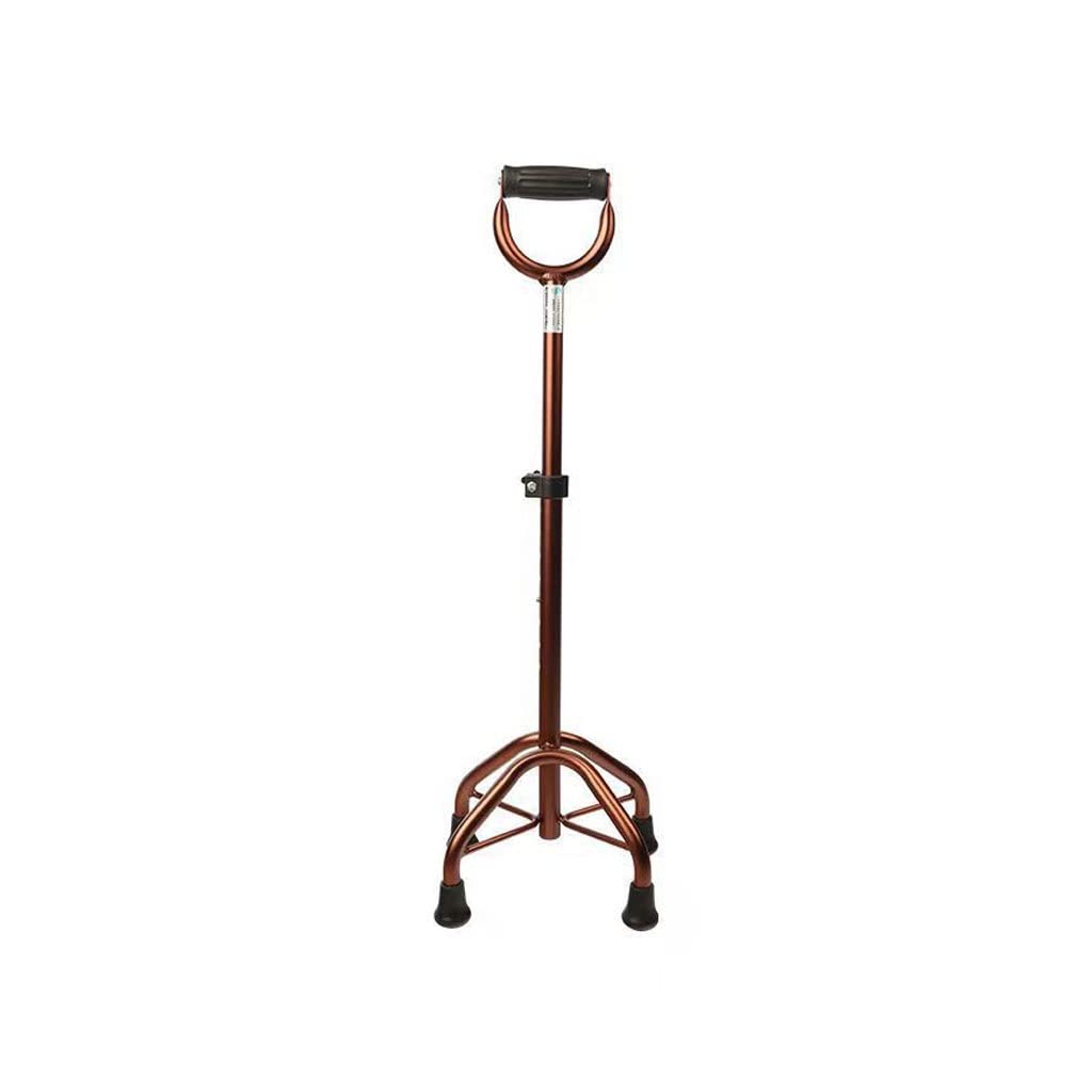 GCX- Muletas muletas Gruesas de Acero Inoxidable for Ancianos bastón Antideslizante Ligero Ajustable Firma (Color : Brown)