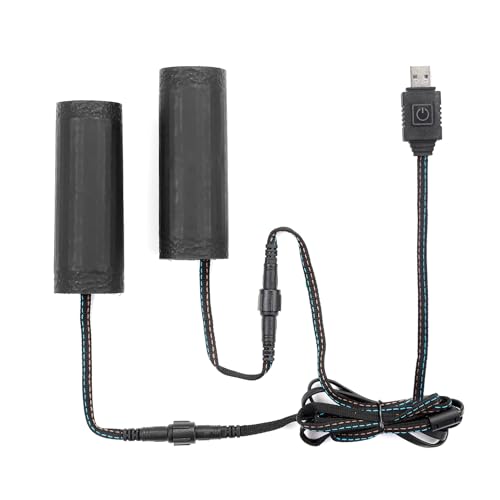 KEMIMOTO USB Beheizte Motorradgriffe, 5-Stufen Einstellbare Heizgriffe, IP67 wasserdichte Heizpads für 22mm Motorradlenker