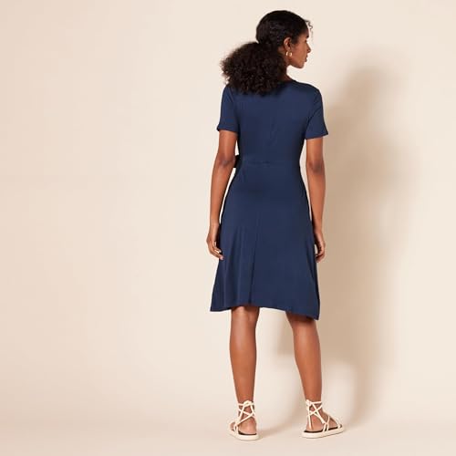 Amazon Essentials Women's Short Sleeve Faux-Wrap Dress3