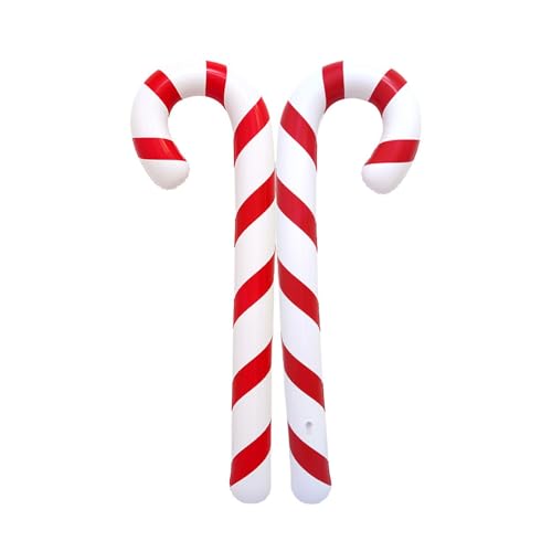 Canne de Noël gonflable fenteer accessoire decoration incassable et securisee pour enfants