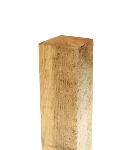 Primrose 8ft Square Wooden Fence Post for Garden Fence Panels (240cm x 7.5cm)