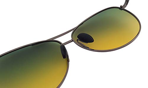 Macro Giant Classic Drop Shape Sunglasses, Polarized, 100% UV Protection, UV 400 With Case, Military Style, Al-Mg4