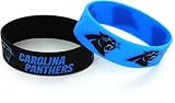 NFL Carolina Panthers Silicone Rubber Bracelet, 2-pack
