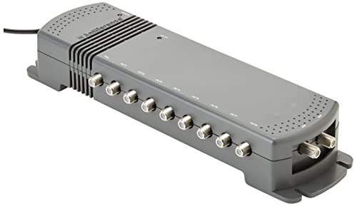 Amplificateur d'antenne 8 voies Antiference 2 entrées 8 sorties répartiteur TV TNT noir