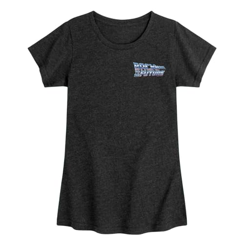 HYBRID APPAREL Back to The Future - Sliver Logo - Toddler & Youth Girls Short Sleeve Graphic T-Shirt