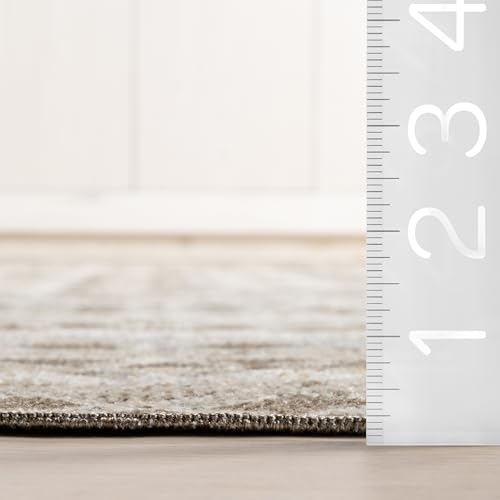 Nuloom SpinClean Carley Beige/Ivory, 12' x 15', Geometric, Soft and Cozy, High Traffic, Stain Resistant, Easy Clean, Durable, Machine Washable Area Rug for Bedroom, Living Room, Dining, Entryway by nuLOOM - Image 3