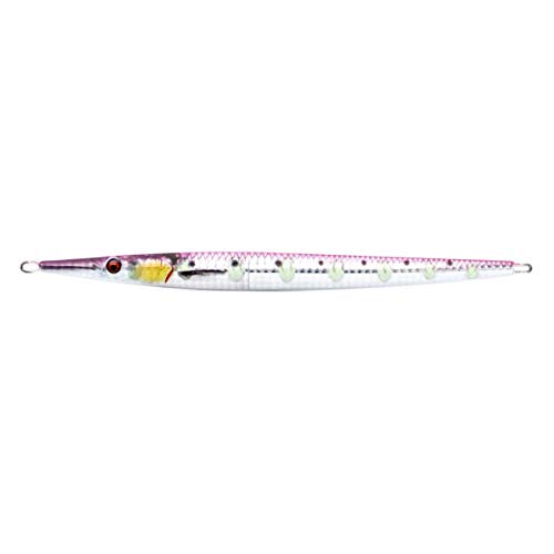 Plantilla de aguja Savage Gear rosa y blanco brillante con peso de 6 oz