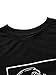 Romwe Women's Short Sleeve Top Casual Graphic Print Tee Shirt Black 2XL