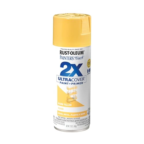 Painter's Touch 2X Ultra Cover Spray Paint, 12 oz, Gloss Warm Yellow - Rust-Oleum 249091