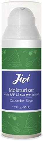 Face Moisturizer with SPF 12 Sun Protection (Cucumber Sage) | Reduces Redness and Prevents Sun Damage | 100% Natural with Organic Ingredients | Made for Sensitive and Oily Skin | 1.7 fl. oz.