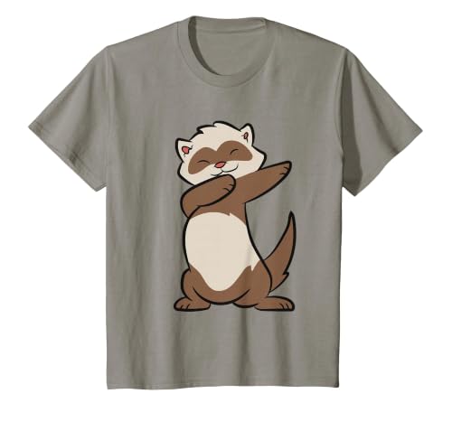 Dancing Ferret Cute Dabbing Ferret T-Shirt, Youth, Slate Grey, 2T