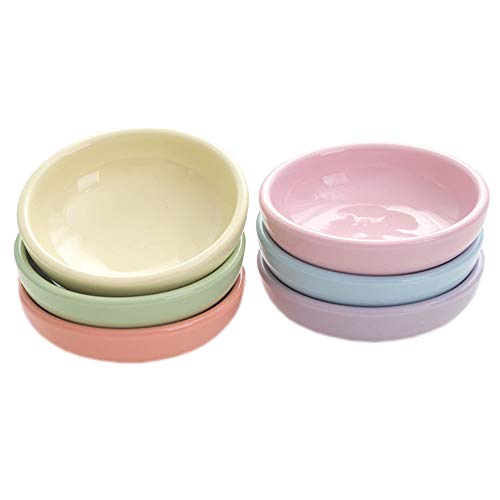 Sizikato 6Pcs Candy-Colored Porcelain Soy Sauce Dipping Bowls Side Dishes For Snack Sushi Fruit Appetizer Dessert. 3.2 Inches #TOP9