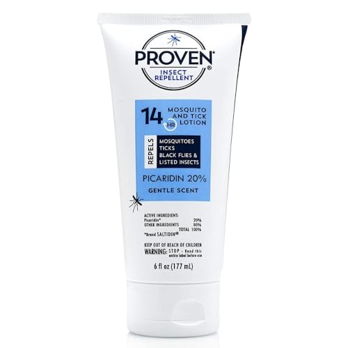 Proven Insect Repellent Lotion Keep Mosquitoes Ticks and Flies Off DEET Alternative Repellent Up to 14-Hour Protection Great for Camping or Hiking 6 Ounce Gentle Scent Lotion