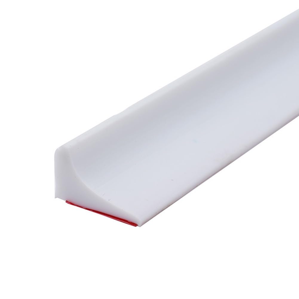 2 szt. Silikonowego paska barierowego dla wody w łazience | Zginana, solidna uszczelka szczelinowa do pralki do drzwi prysznicowych(White,50cm)