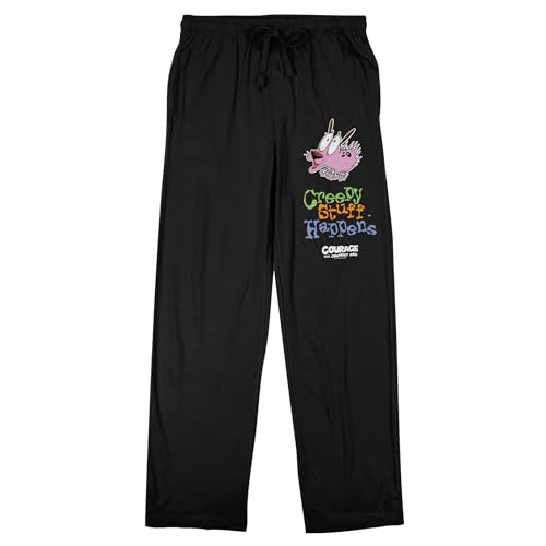 Courage The Cowardly Dog Creepy Stuff Happens Men's Black Sleep Pants