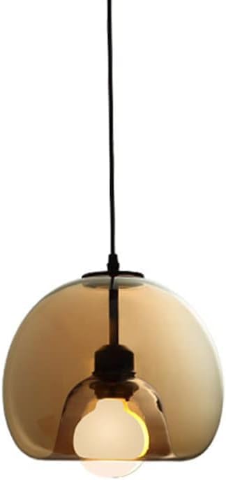 Lampe de fer suspendue de 9,9 pouces avec globe en verre de qualité supérieure