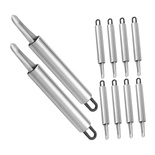 CIYODO 10 Piezas Descorazonador Multifuncional Inoxidable para Frutas para Longan Litchi y Herramienta de Cocina Práctica Almacenamiento
