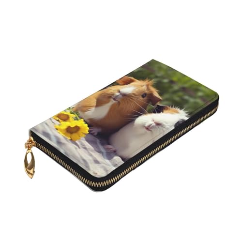 Guinea Pigs Funny Wallet For Women Men Clutch Rfid Blocking Leather Wallets Large Capacity Purse Credit Card Holder Money Case With Zipper Phone Holder Long Travel Purse3