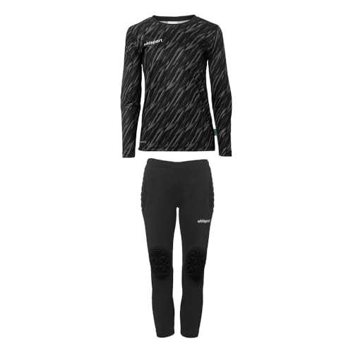 uhlsport Jungen Progressive Torwart Set Junior Trikot, Schwarz,...