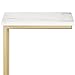 SIMPLIHOME Skyler Metal Table - 18 inch Wide Solid Iron C-Side Table with Genuine White Marble Top in Gold, Contemporary Accent End Table for Living Room or Home Office with Slide-Under Design
