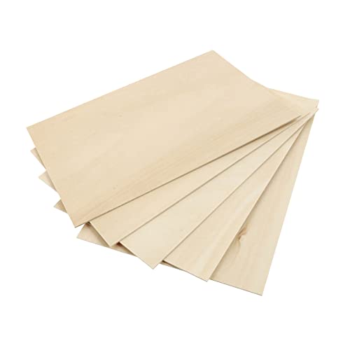Gatuida Planche Contreplaqué De Tilleul 300x200x2mm, Lot De 5 Pièces De Bois Vierge, Surface Lisse, Pour Pyrogravure Et Peinture Artisanale, Loisirs Créatifs, Utilisation Diy