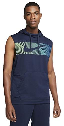 Nike Men's Sleeveless Pullover Training Hoodie (Xlarge) Blue