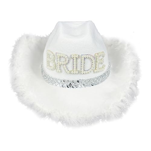 Vdaxvme Sombrero de Panamá con diamantes de imitación para mujer, disfraz de novia, decoración de cristal, sombreros de fiesta para adultos, b, Talla única