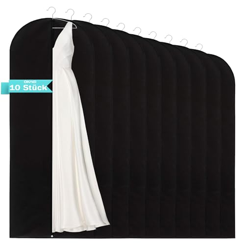 Thometzki Reise Kleidersack Kleiderschutzhülle Kleiderhülle Brautkleidhülle Vlies Atmungsaktiv ca 160 x 60 cm (2 Stck)