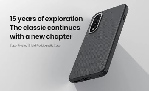 Image of Nillkin Case for OnePlus Nord 5 (6.8 inch Inch) Super Frosted Shield Pro Magnetic Suction Function Only Hard Back Soft Border (PC + TPU) Cover Raised Bezel Camera Protect Black Color