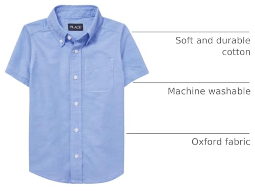 Image of The Children'S Place Boys Short Sleeve Oxford Shirt