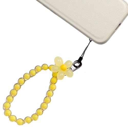 XYTAHDM Longe de Téléphone Portable, Anti-Perte de Téléphone Portable Pendentif Chaîne avec Fleur, Charme De Téléphone, Décoration de Téléphone...