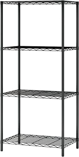 HOME BI 5-Tier Wire Shelving, Unit Metal Organizer Storage Shelve Wire Rack, Garage Shelving,Perfect for Pantry Closet Kitchen Laundry Organization (5 Tiers-53.5cm, Black)