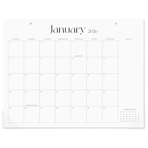 Calendrier sous-main 2025-2026 grand format esthétique