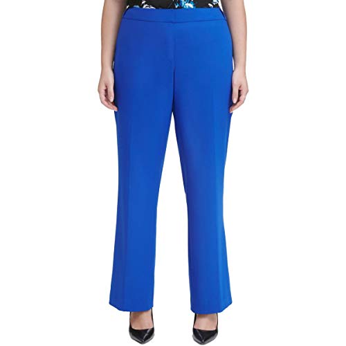 Calvin Klein Womens Plus Straight Leg Suit Separate Dress Pants Blue 20W