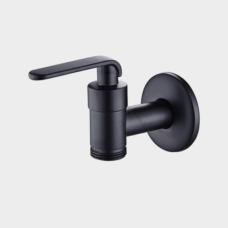 Robinet noir mat de machine à laver et toilette pour fixation murale