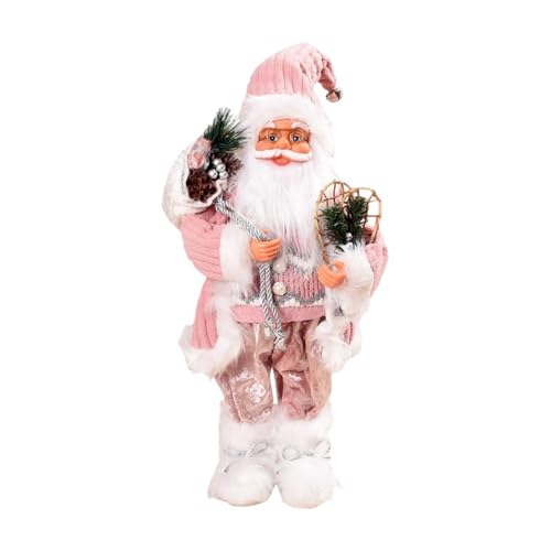 HHRJNUST Weihnachtsmann Puppe, Stehende Weihnachtsmannfigur, Traditionelle Handgefertigte...