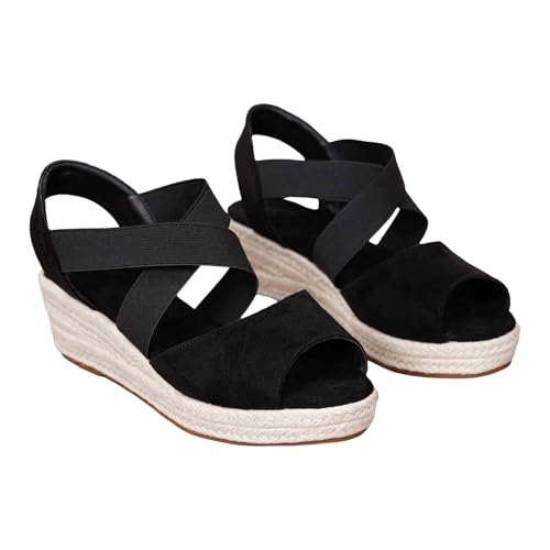 Sandales espadrilles femme orthopédiques à plateforme et bride réglable