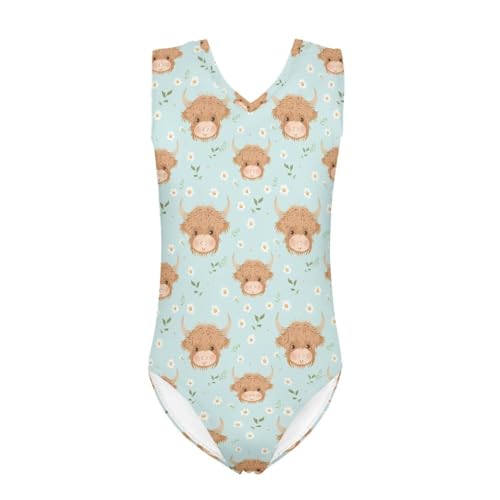 Image of Swimsuits for Girls 3-14 Sleeveless Bathing Suit for Kids Summer One Piece Swimming Suits
