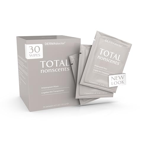 DERMAdoctor Deodorant Wipes Individually Wrapped - Refreshing Antiperspirant Wipes, Dermatologist Formulated Hyperhidrosis Treatment for Body Hands Feet | Anti Sweat Wipe, Foot Deodorant - 30 Count
