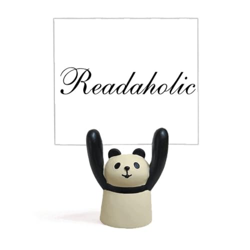Porte-mémo Readaholic avec support panda décoratif pour cartes et photos
