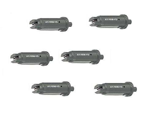 Pack of 6 - TeeJet Air Induction Flat Spray Tips Gray 110° Polymer Visiflo Farmer Bob's Parts AI11006-VS