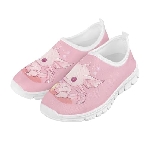 Axolotl Shoes for Girls Slip on Shoes for Girls Size 3 Cute Shoes for Girls 10-12 Tennis Running Shoes Kids Fashion Floral Athletic Gym Shoes,Size 342