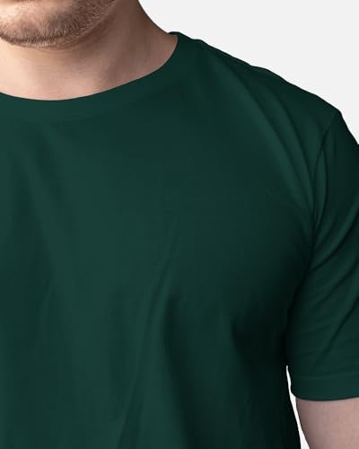 Image of DRIP Men's Solid Cotton Round Neck Half Sleeve T-Shirt