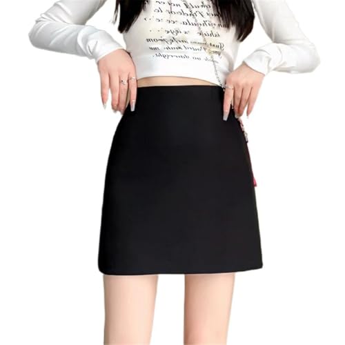 Women's High Waist Gray Cotton A-Line Thin Short Skirt2