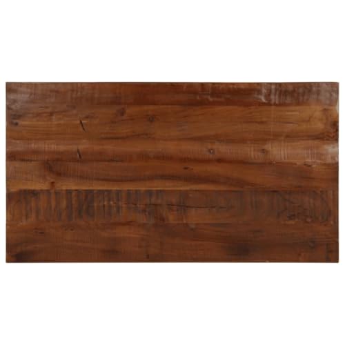 Plateau de table rectangulaire bois vieilli 110x50 cm rustique