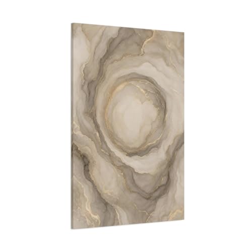 Tableau agate dorée abstrait pour habiller un grand mur blanc de séjour