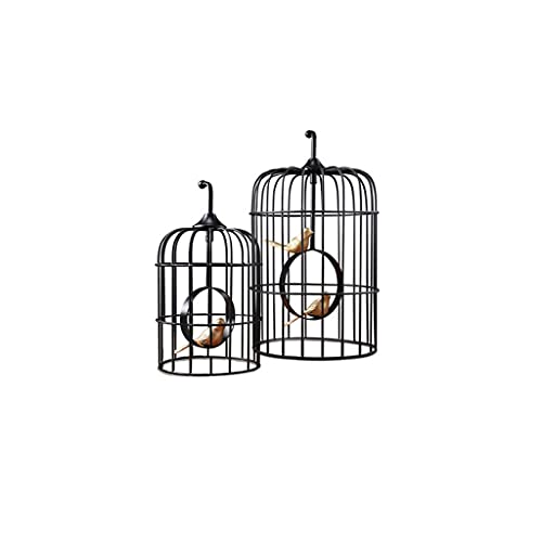 XIANGGUI 1983 Jaula para pájaros retro creativa de hierro forjado con asas, accesorios de cúpula, jaulas para pájaros se pueden utilizar en interiores y exteriores, jaula económica para pájaros, loros